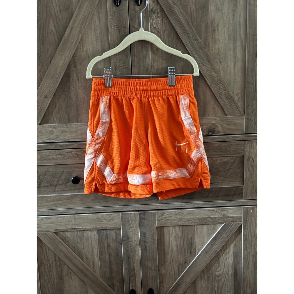 Nike Fly Crossover Kids Basketball Shorts Orange Dri-FIT Mesh XS
